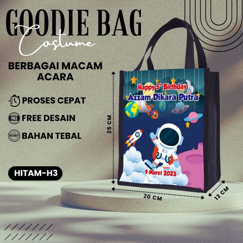 

READY STOCK Tas Pesta Ulang Tahun Anak Goodie Bag Model Potrait Ransel Premium