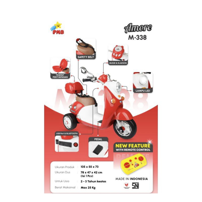 MOTORAN AKI SCOOPY AMORE PMB M338 REMOTE CONTROL