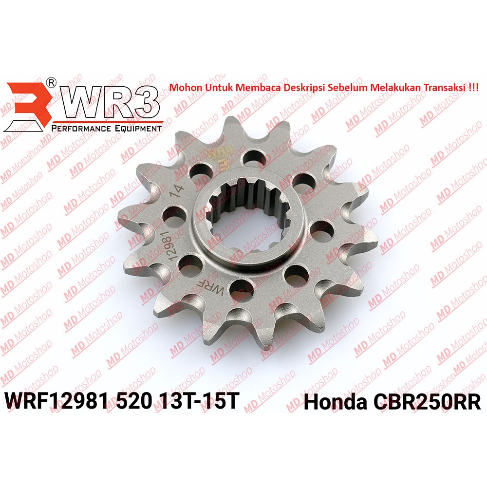 Gear Depan WR3 520 428 CB150 CBR150 CBR 250RR 250 Rally GTR 150