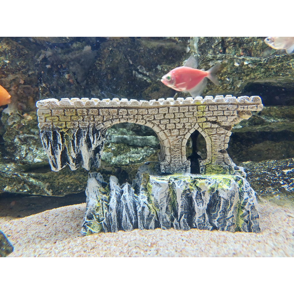 Hiasan aquarium kastil stalagmit, dekorasi aquarium kastil kuno, kastil stalagmit, hiasan aquarium k