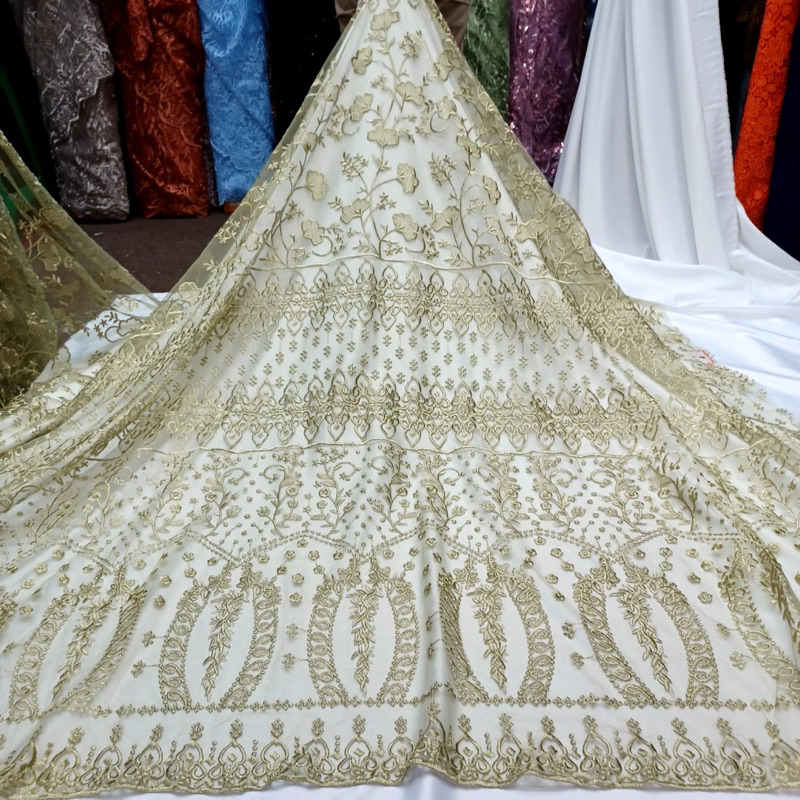 (COD) Kain Sapto Terbaru | Motif Etnik | Lace Bordir | Kualitas Premium