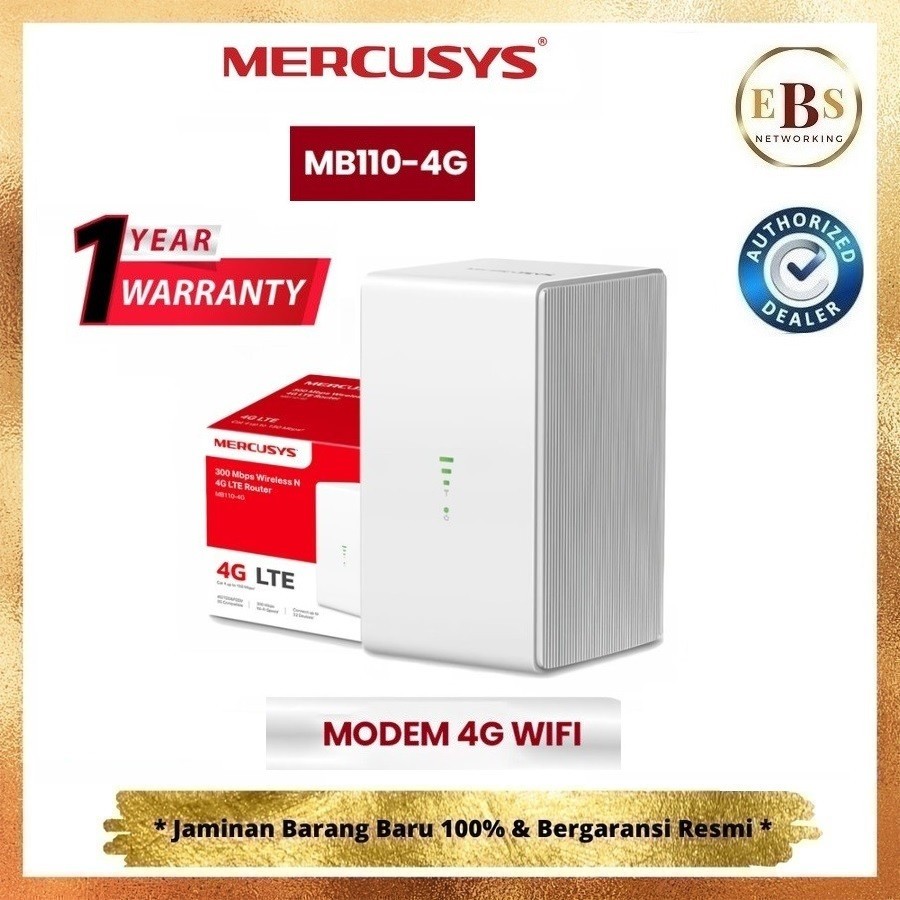 Mercusys MB110-4G N300 4G LTE Modem Wireless Router Modem Bagus