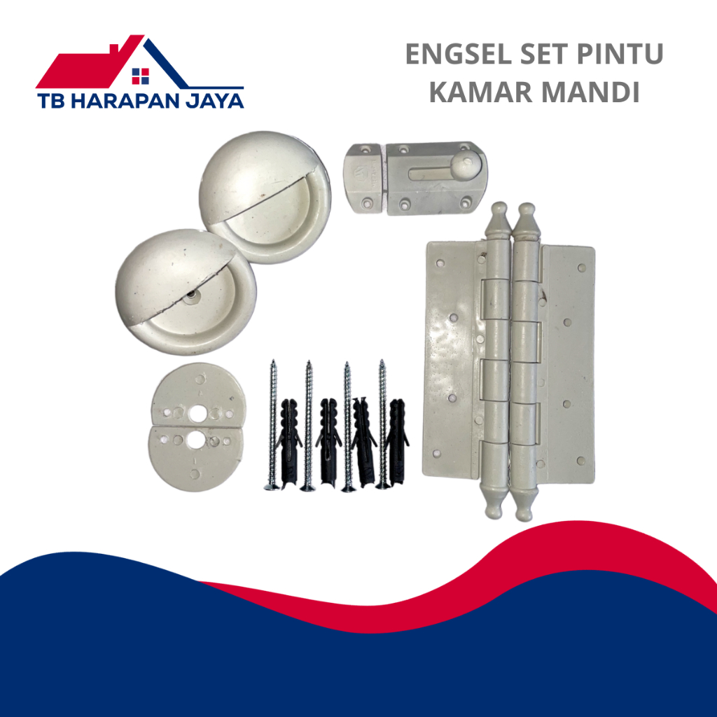 Engsel Set Pintu Kamar Mandi PVC