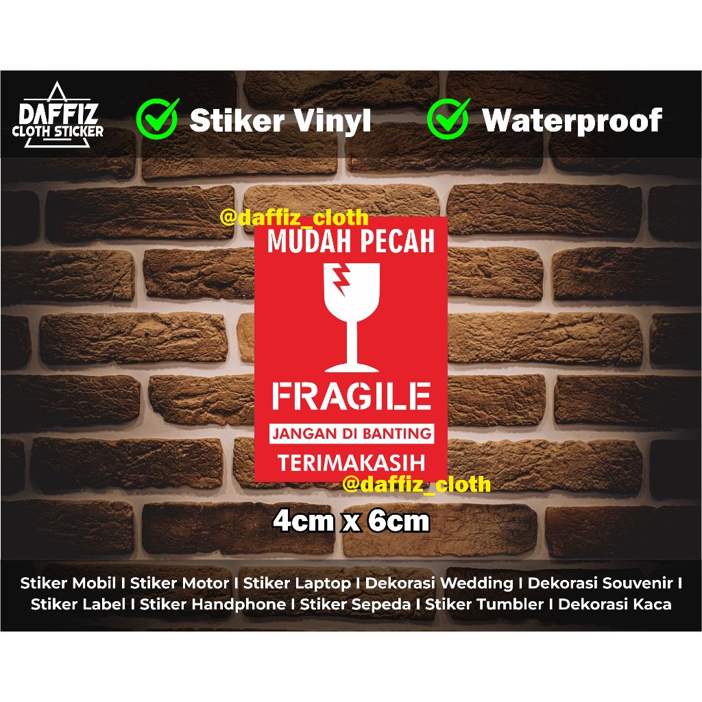 

Stiker Cromo Mudah Pecah Fragile | Stiker khusus kirim paket