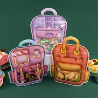 

DY PACK ZIPPER BAG 3D CUTE BACKPACK STANDING CANDY BAG CARTOON ZP-3D12