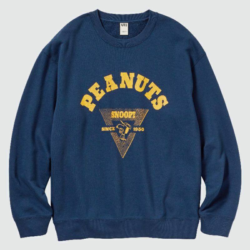 jaket uniqlo snoopy crewneck cowok original sweater