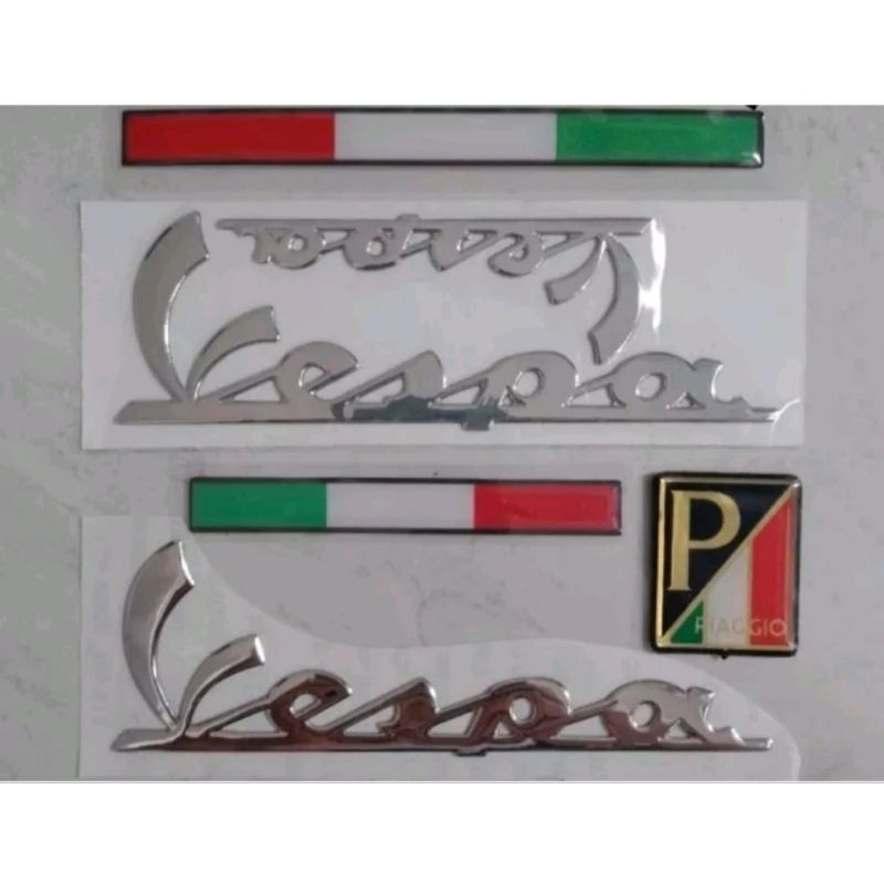 Emblem Stiker Tulisan Vespa Latin 3D Buat Motor listrik Uwinfly T3 T3S T3Pro Swap Zuzu Smooth Zuzu G
