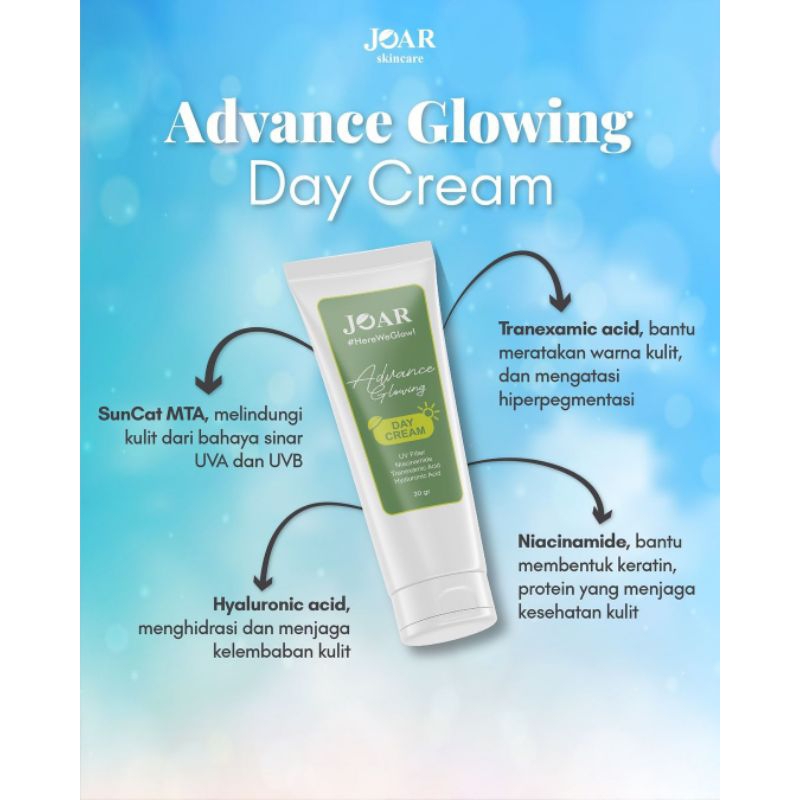 joar Skincare advance glowing day cream/cream siang