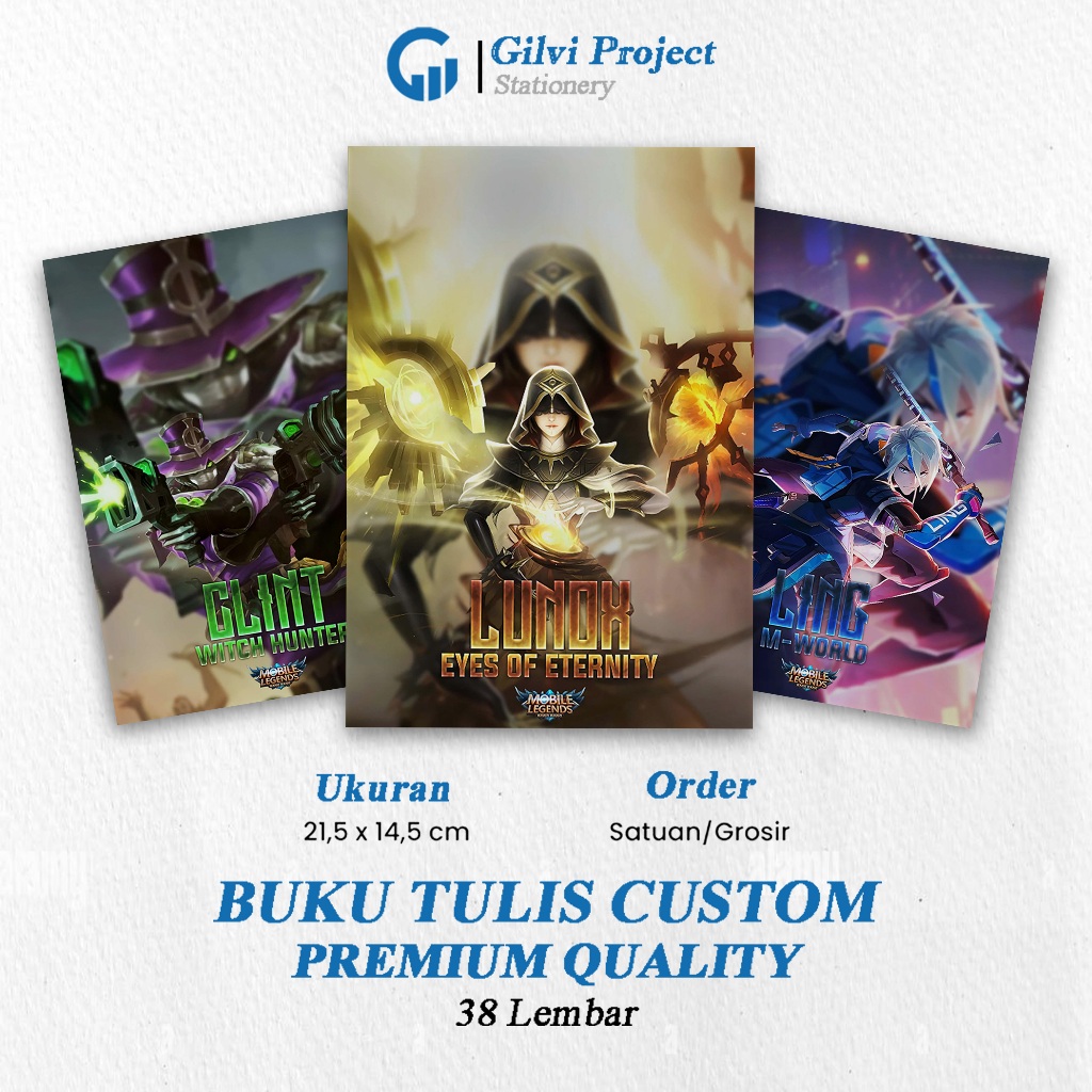 

Buku Tulis Mobile Legend Character / ML [B] / Buku Tulis Sekolah / Buku Tulis Catatan Notes Agenda Planner Jurnal Notebook Anime