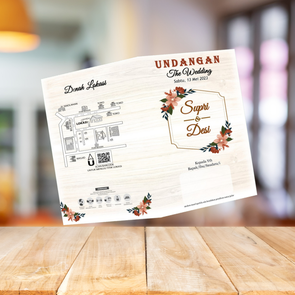 Cetak Print Undangan Nikah / Undangan Unik / Undangan Pernikahan Nikahan Wedding murah simple proses