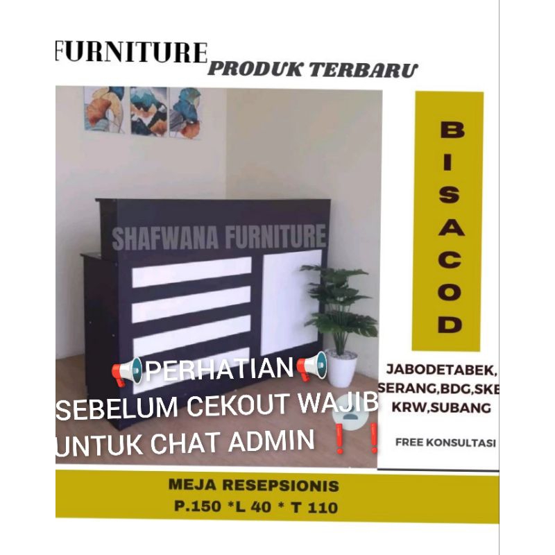 MEJA KASIR RESEPSIONIS KLINIK ETALAS TOKO LAUNDRY TERLARIS