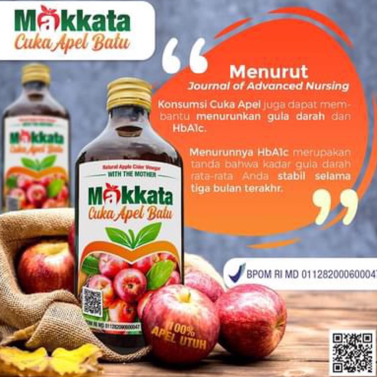 

FREE ONGKIR Cuka Apel Makkata With The Mother 33ml Natural Apple Cider Vinegar