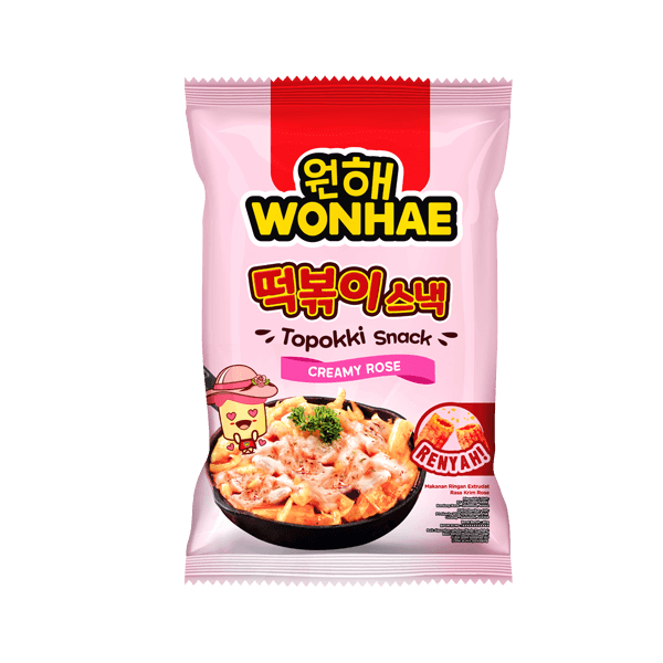 

mujigae topokki snack creamy rose 80gr - wonhae topokki snack