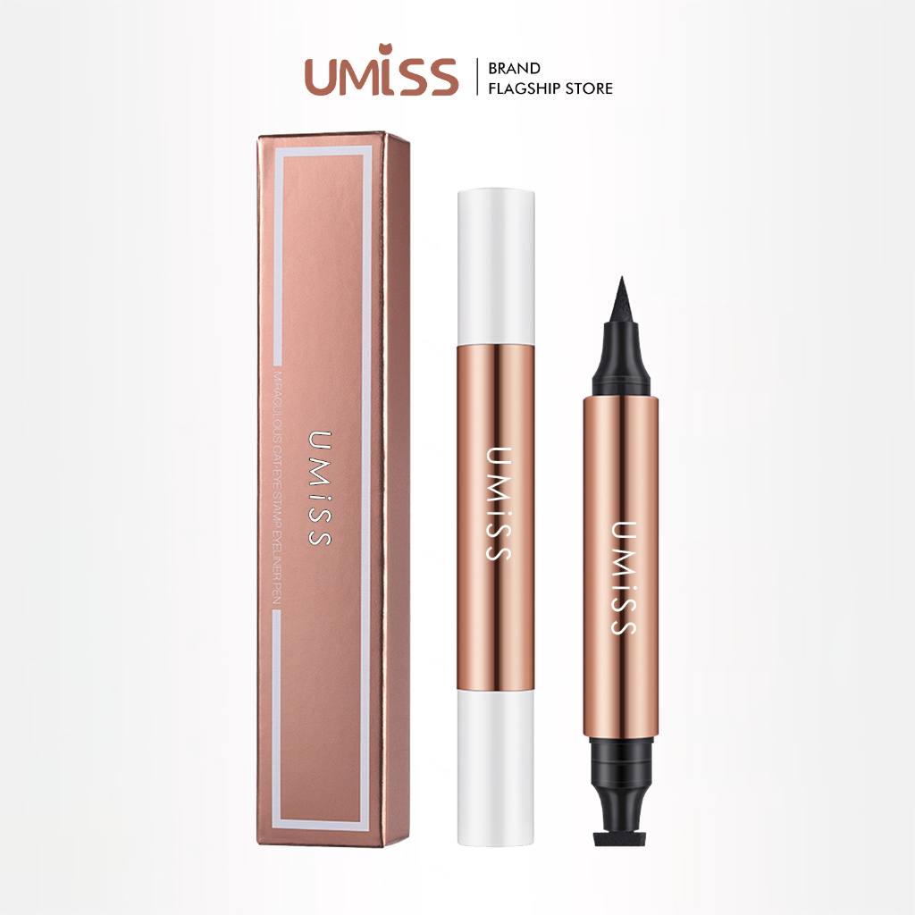 UMiss Eyeliner Black Double Head | Stamp Eyeliner and Pencil Eyeliner