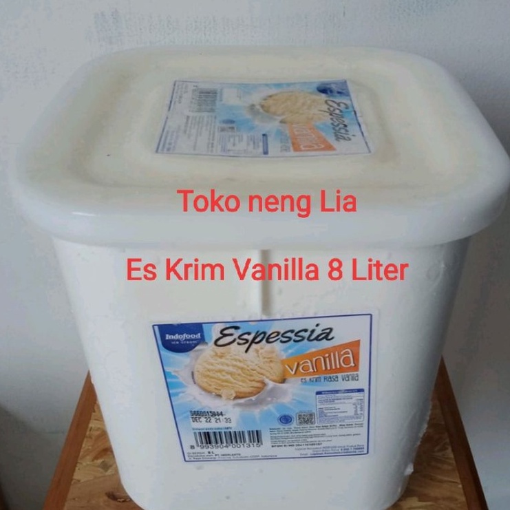 

PAKET LENGKAP Es Krim Vanilla 8 Liter Ice Cream Vanila 8l Indoeskrim Espessia