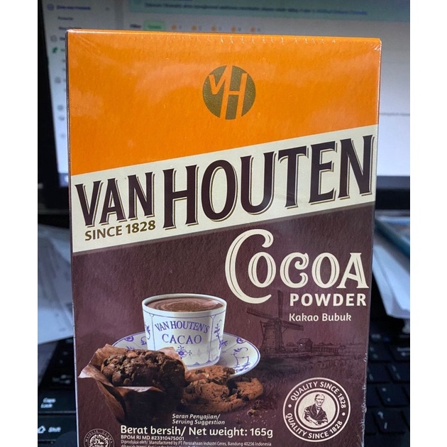 

Terlaku Coklat Bubuk Cocoa Powder Van Houten 18gr KEMASAN BARU 165 gr