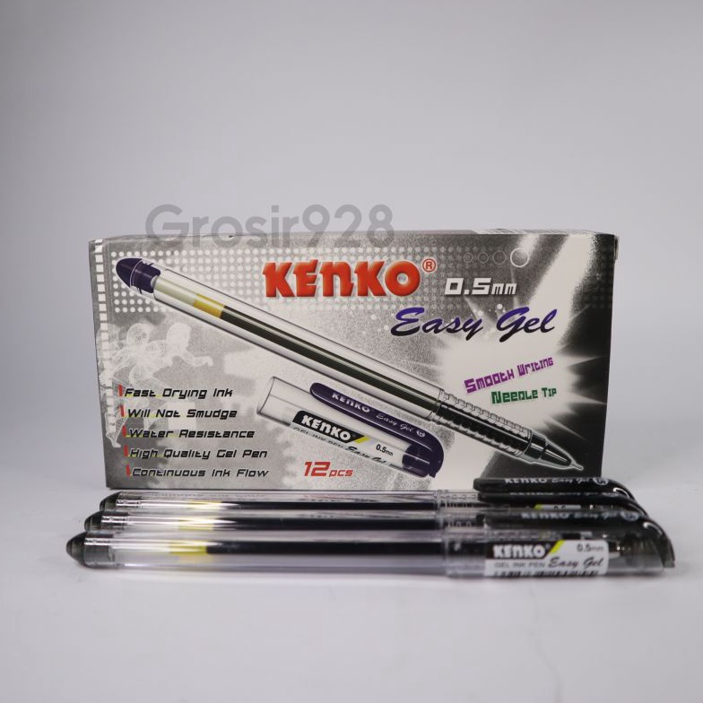 

Terbaru Per 12 Pen Gel Easy Gel Kenko 5 mm Pulpen Gel Pena Gel VH
