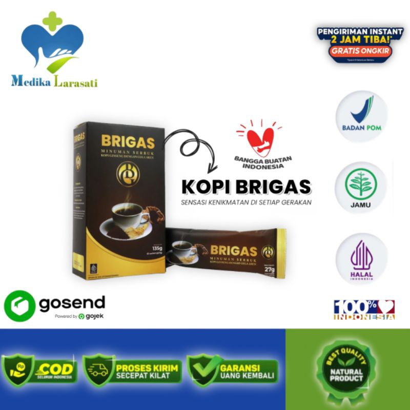 

Kopi Brigas BPOM Isi 5 Sachet / 10 Sachet Kopi Bubuk Kopi Stamina Original Halal
