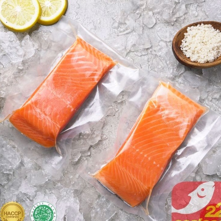 

COD NEWPRODUCT Salmon Fillet 2gr Portion Cut Tengah Premium Quality Sashimi Grade Seafood 22