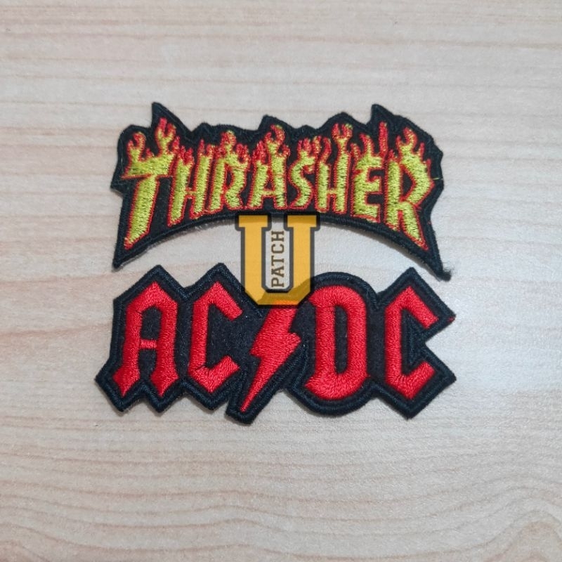 Patch Bet Logo Emblem Bordir Thrasher Dan ACDC
