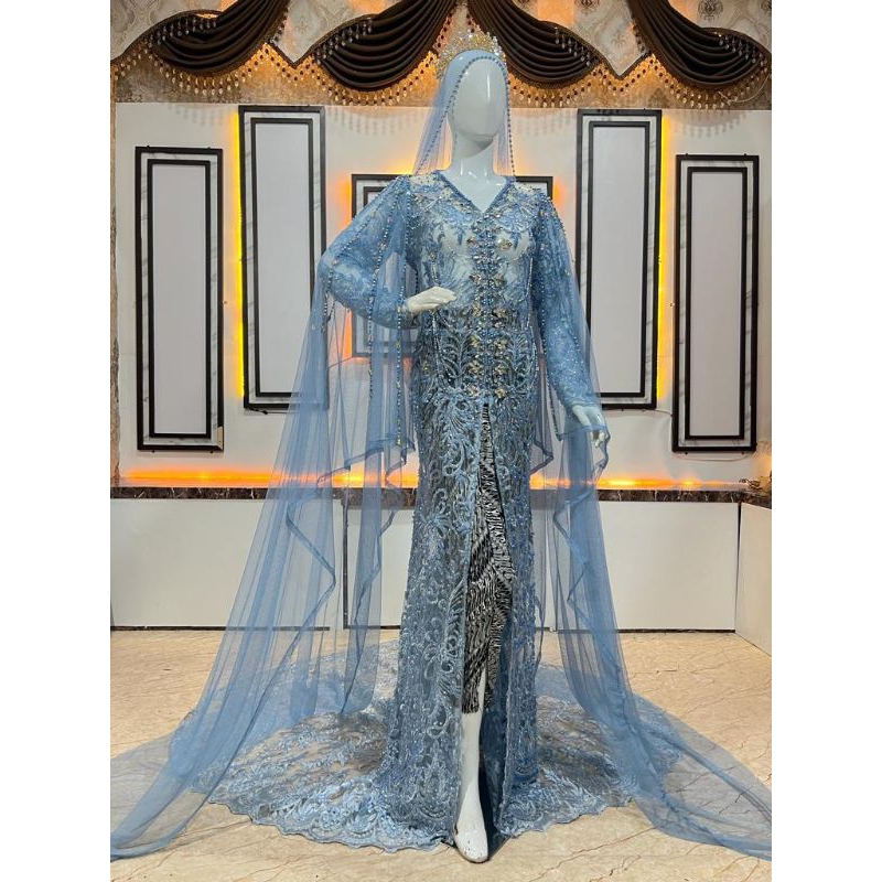 Sutrisno kebaya - Kebaya Akad Nikah Elizab Full Payet Mewah Kebaya Pengantin Akad Terlaris