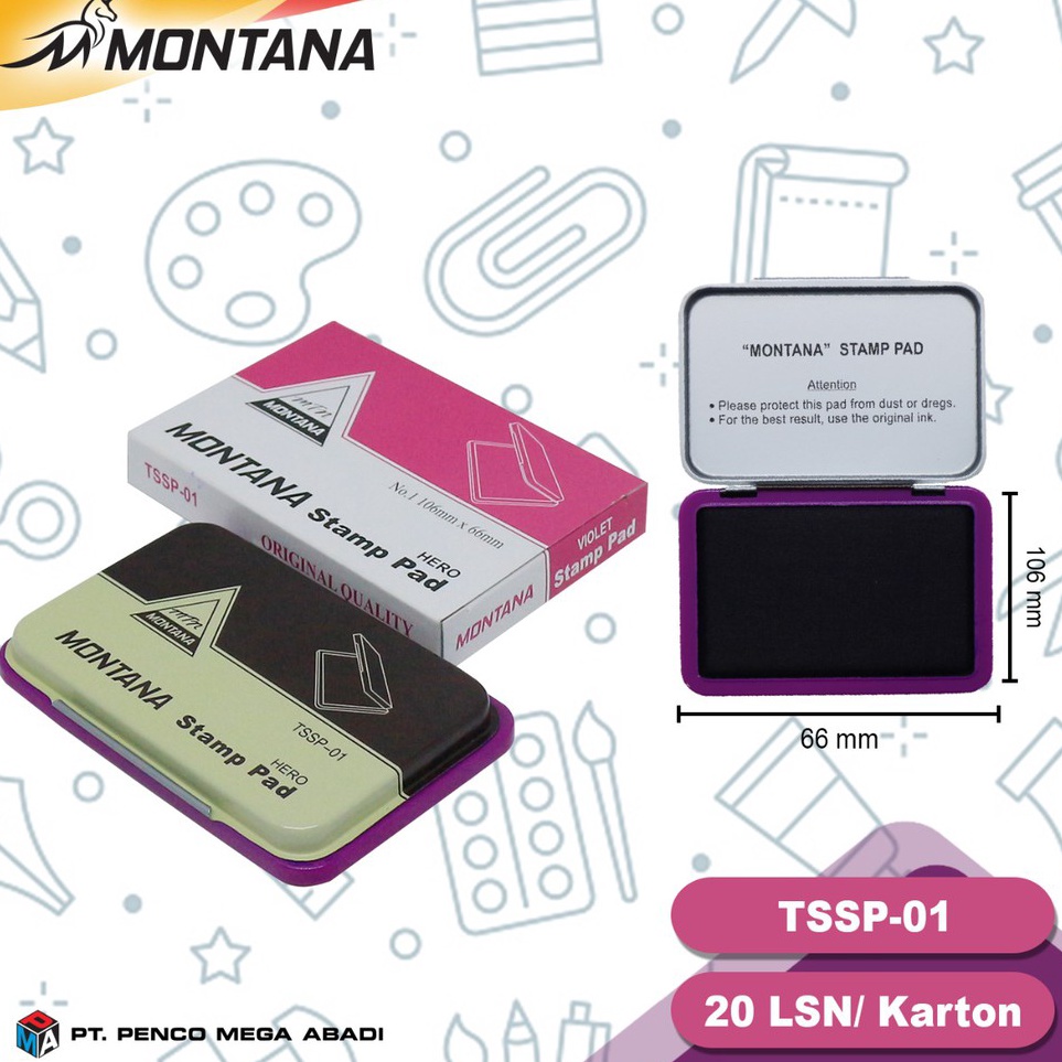 

Pasti Murah 1 PSC BAK STEMPEL STAMP PAD MONTANA