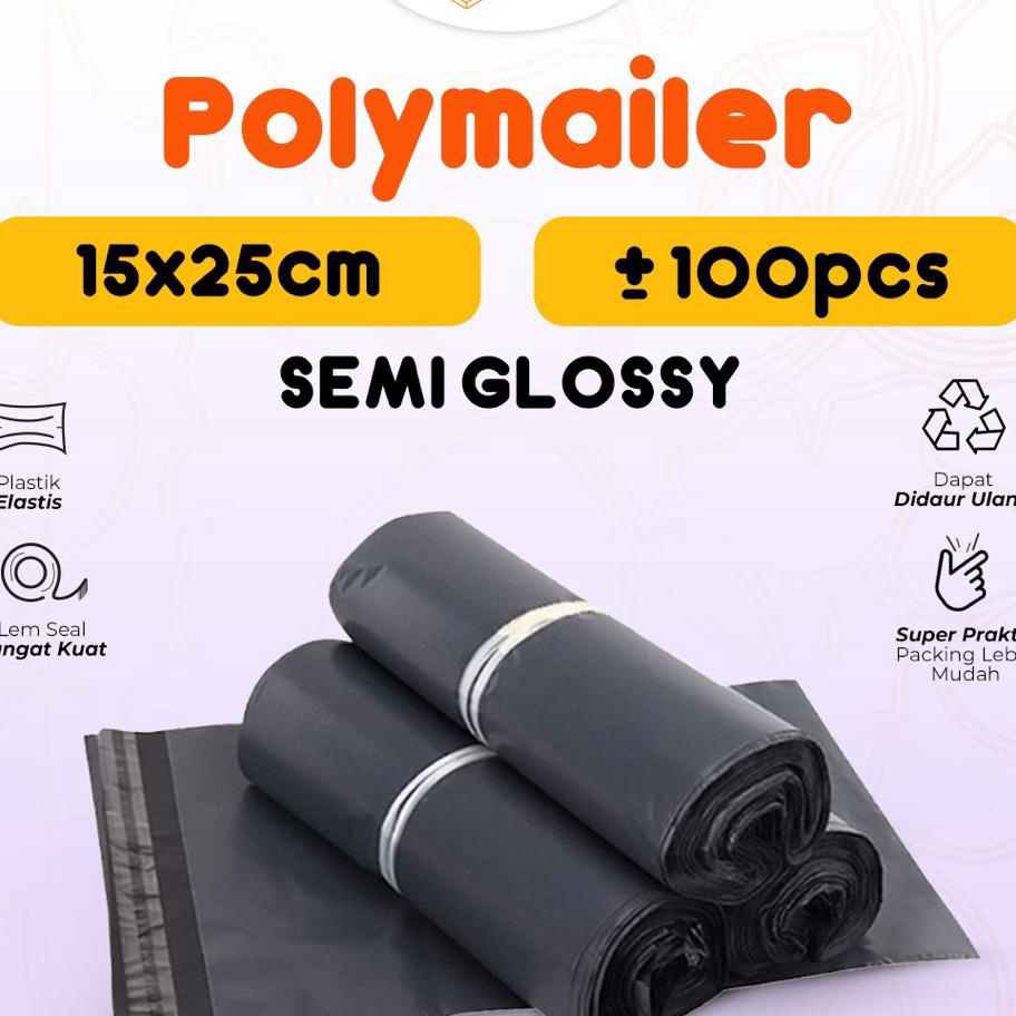 

Dijual Plastik Packing Olshop Online Shop ol on shop Polymailer Warna Hitam 15x25 isi 1 pcs Tebal Glossy MURAH Terbaru