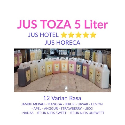 

Ready Jus TOZA 5 Liter Aneka Rasa Murah Banget