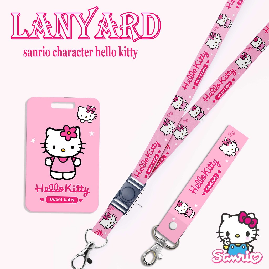 

STRAP LANYARD CARD HOLDER Hellokitty Gantungan Kunci, Handphone, ID Card