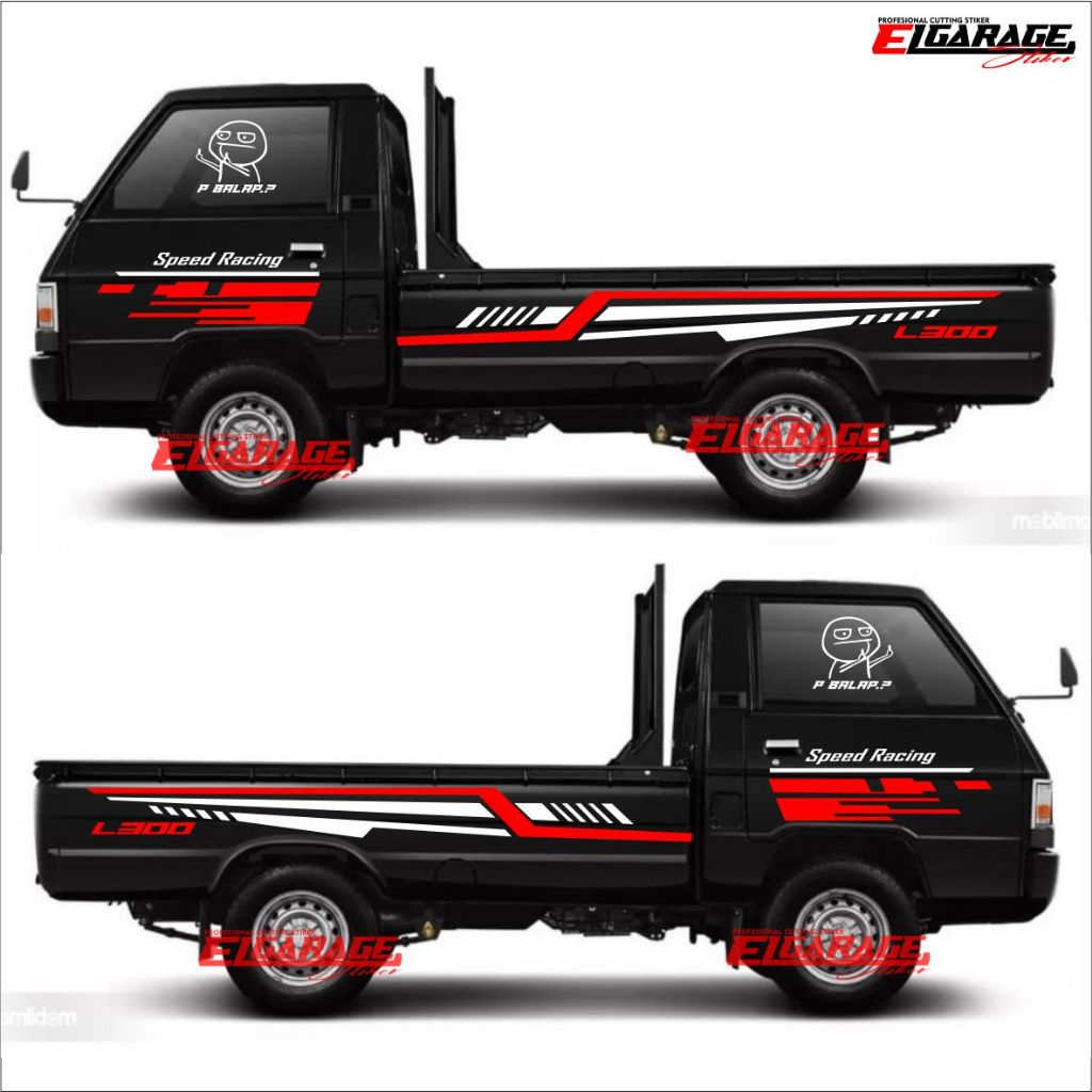 sticker mobil L300 list body mobil L300 cutting sticker mobil L300