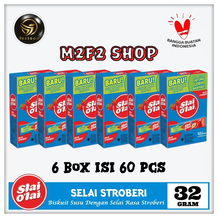 

Biskuit Slai Olai Strawberry | Selai Stroberi - 32 gr (Kemasan 6 Box)