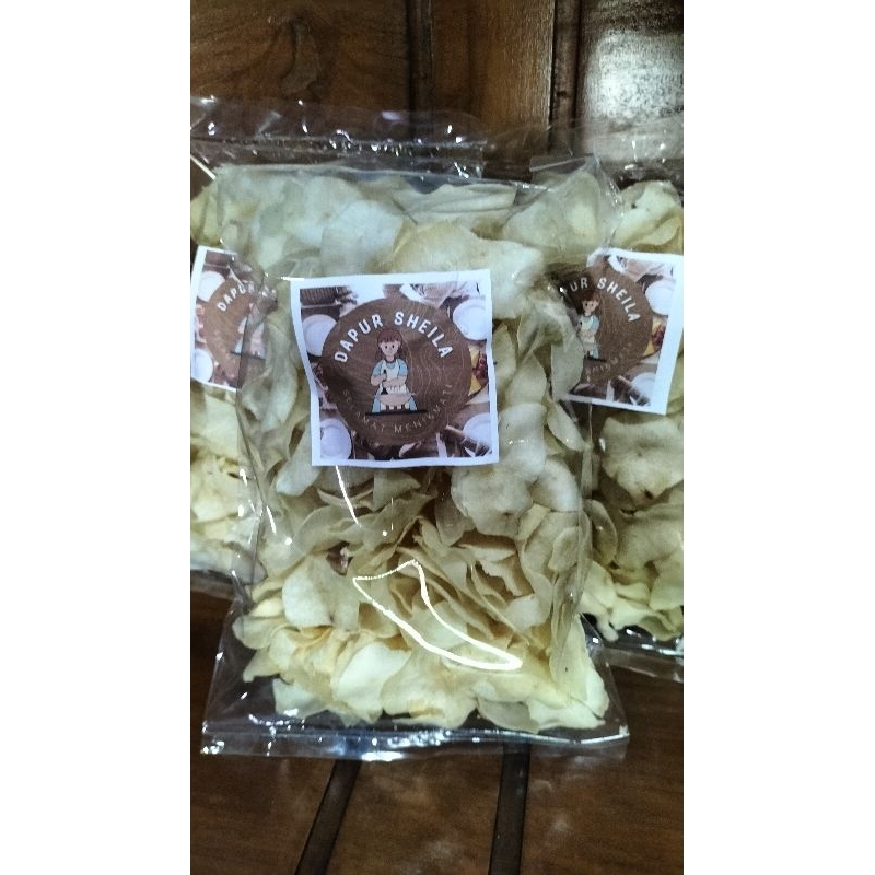 

TERMURAH CAMILAN KRIPIK SINGKONG DAPUR SHEILA ORIGINAL RENYAH GURIH KHAS BOJONEGORO 500GR DAN 250GR