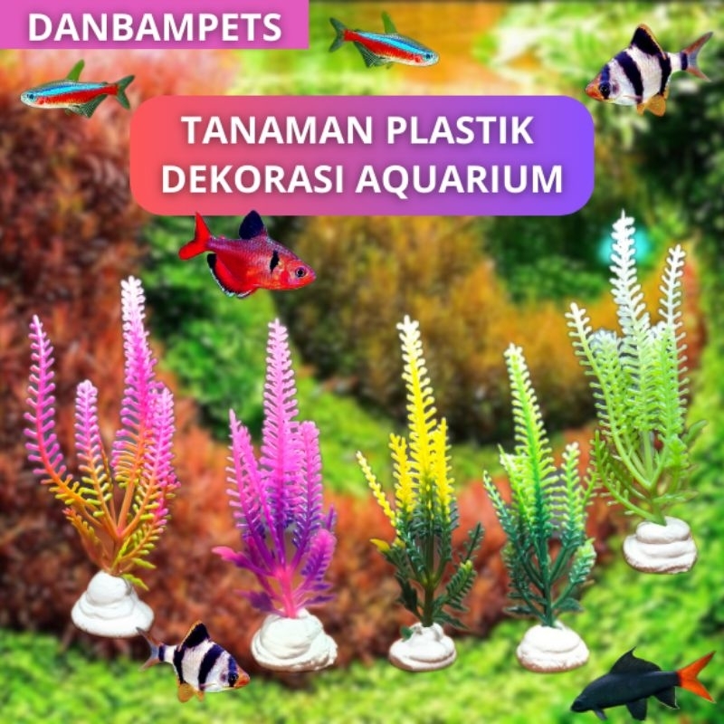 Tanaman Plastik Hiasan Aquarium / Tanaman Plastik Dekorasi Aquarium