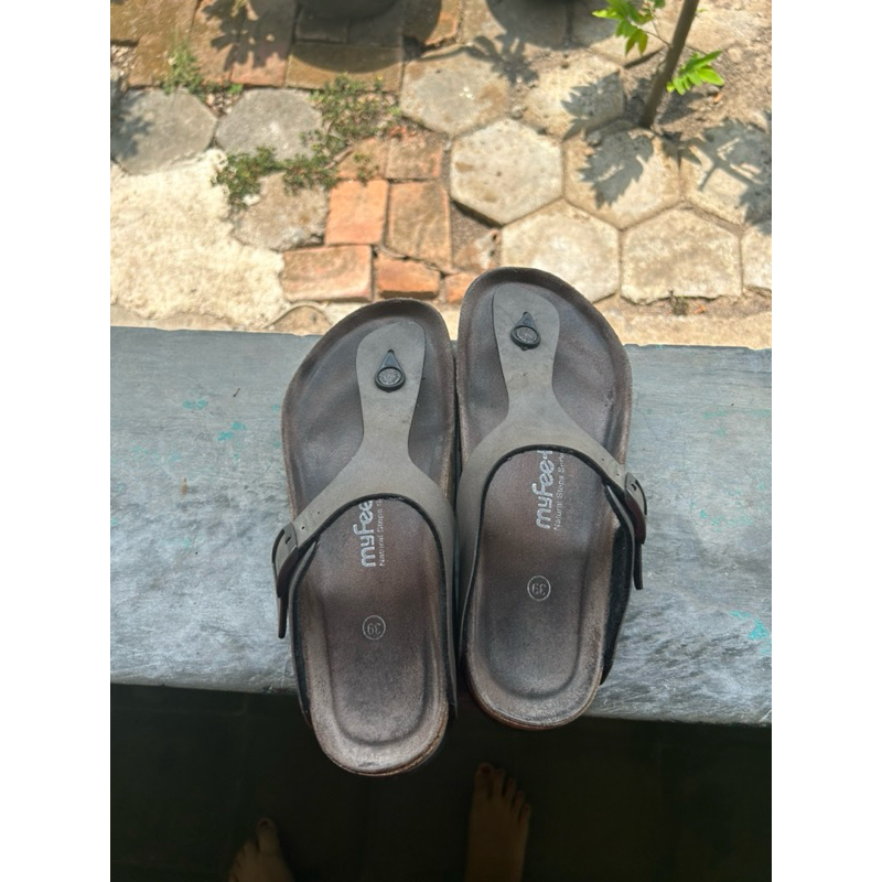 CO Sandal wanita myfeet f1 metallic preloved