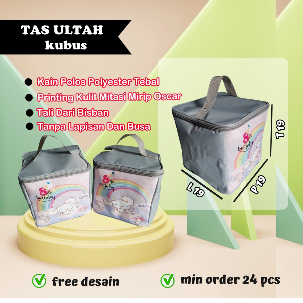 

Hampers Tas Souvenir Ultah Bekal Kubus Custom Lucu