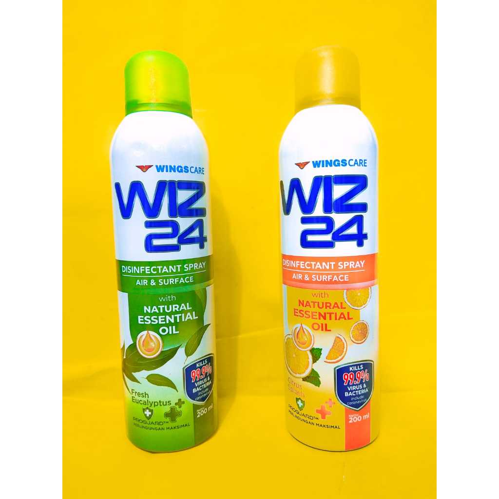 WIZ 24 Desinfektan Udara Ruangan AEROSOL 200ml / Air Disinfectant Spray Saniter wiz24 200 ml