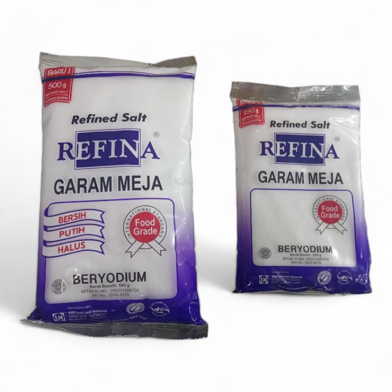 

Refina Garam Meja 250gr/ 500Gr-Bumbu Masak-Toserba Gadjah-Ekonomis