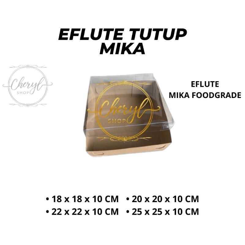 

(10 PCS) DOS / DUS EFLUTE TEBAL TUTUP MIKA FULL / Karton Box Dos Kotak Hampers Souvenir