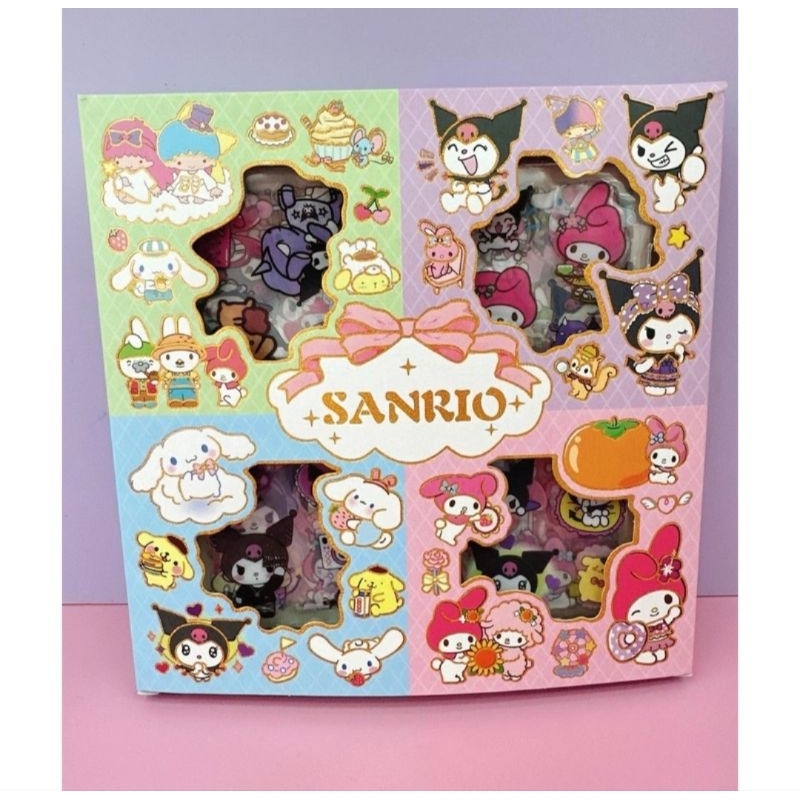 

stiker momo isi 100 stiker sanrio capybara labubu mix tempelan stiker mainan