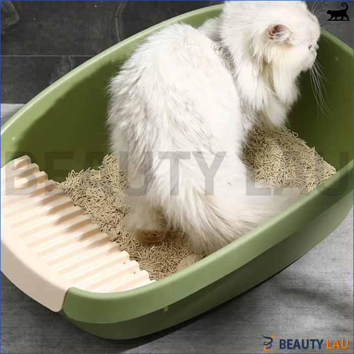 ady78 Cat Litter Box Kucing Jumbo XXL Bak Pasir Toilet Kucing Jumbo Tempat Pup Kucing Liter Box