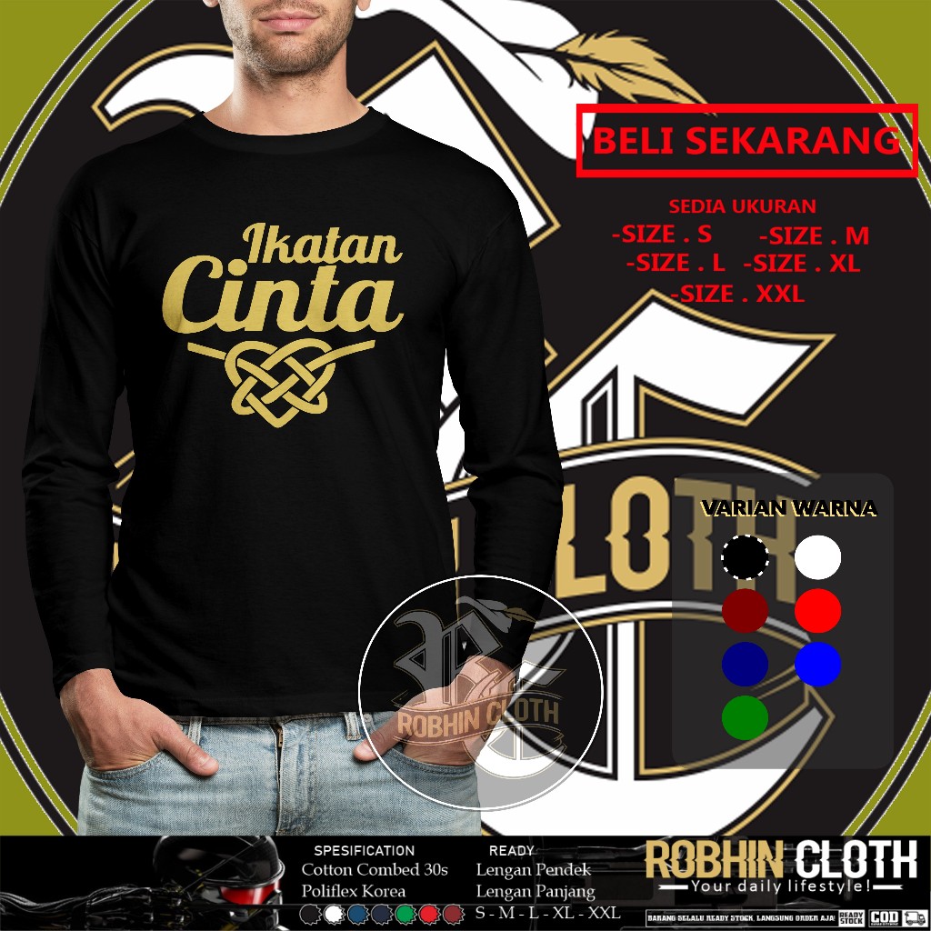 Kaos Ikatan Cinta Logo Lengan Panjang Baju Distro