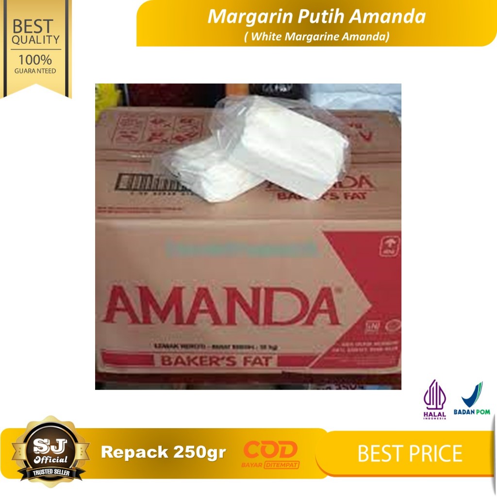 

Margarin Putih AMANDA Bakers Fat 250gr / Margarin Tawar / Mentega Putih (Shortening)