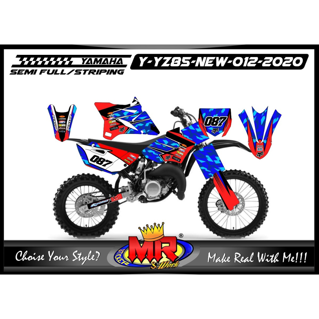Decal Stiker Striping motor Yamaha YZ 85 New Custom Desain Grafis