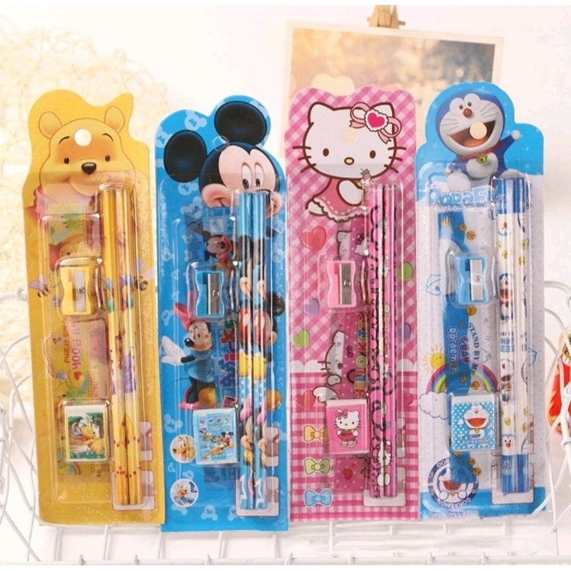 

Mini Stationary Set 5 in 1 Alat Tulis Sekolah Karakter