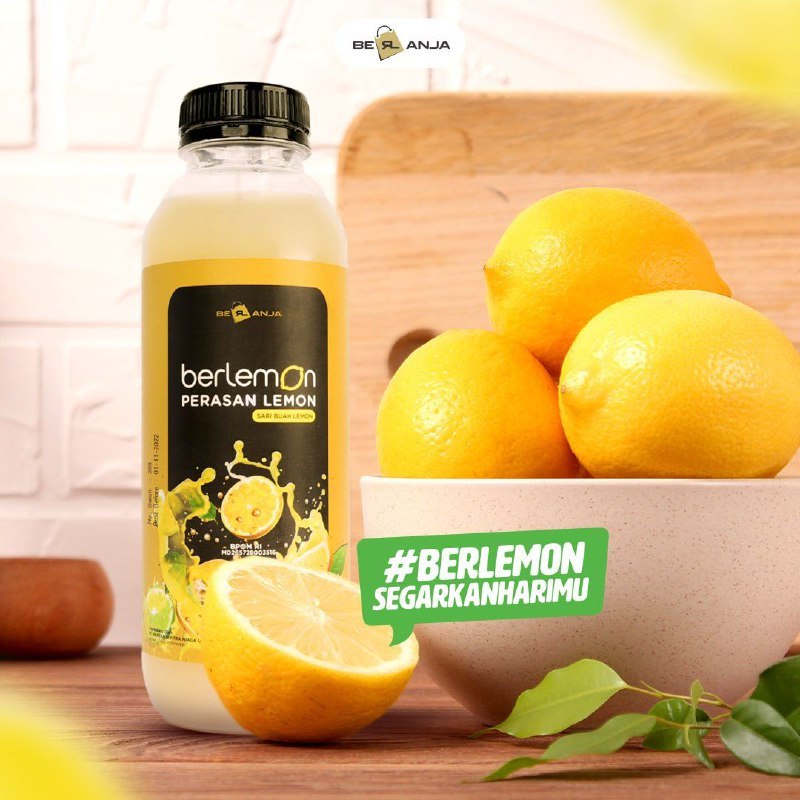 Berlemon minuman Lemon asli perasan Lemon SIRUP LEMON halal Bpom