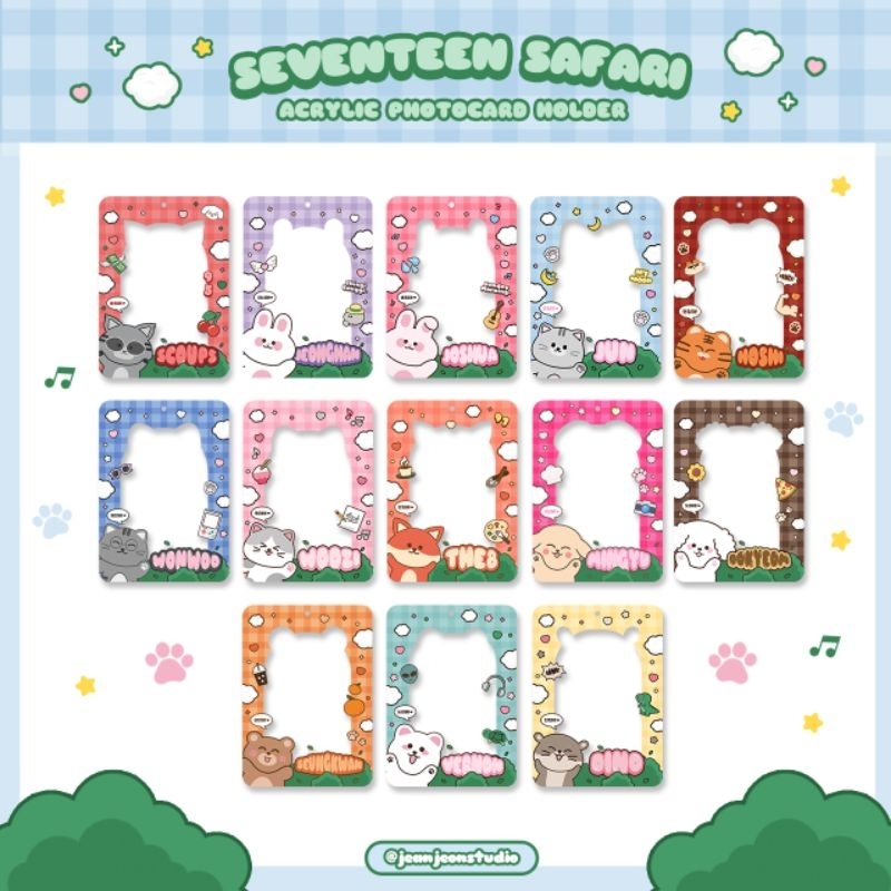 Photocard Holder Acrylic - Seventeen Safari