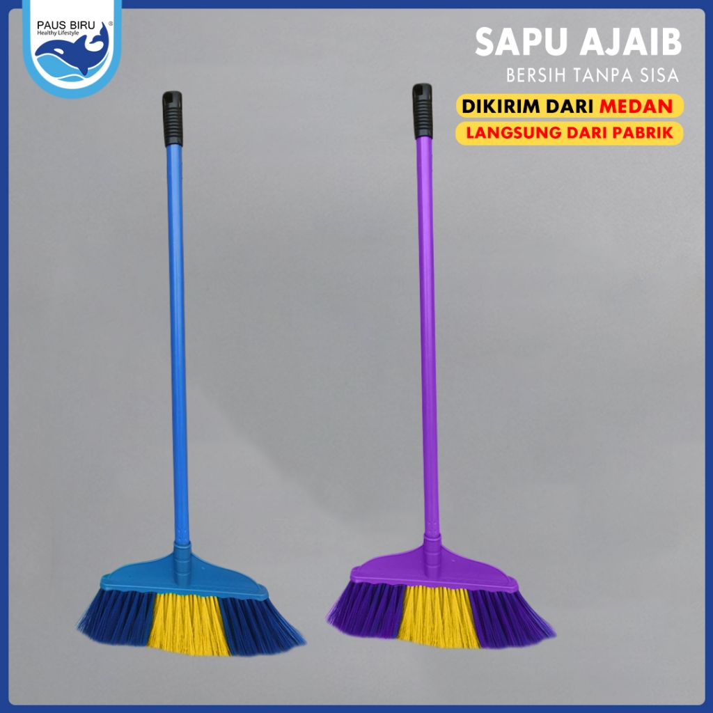 Paus Biru Medan - Sapu Pembersih Lantai | Sikat Lantai | Alat Pembersih Rumah