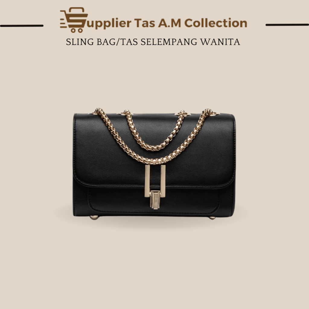 A.M CHELSY MINI SO - Tas Selempang Wanita Korean Style Tali Rantai Ulir Tebal Sling Bag Pesta Should
