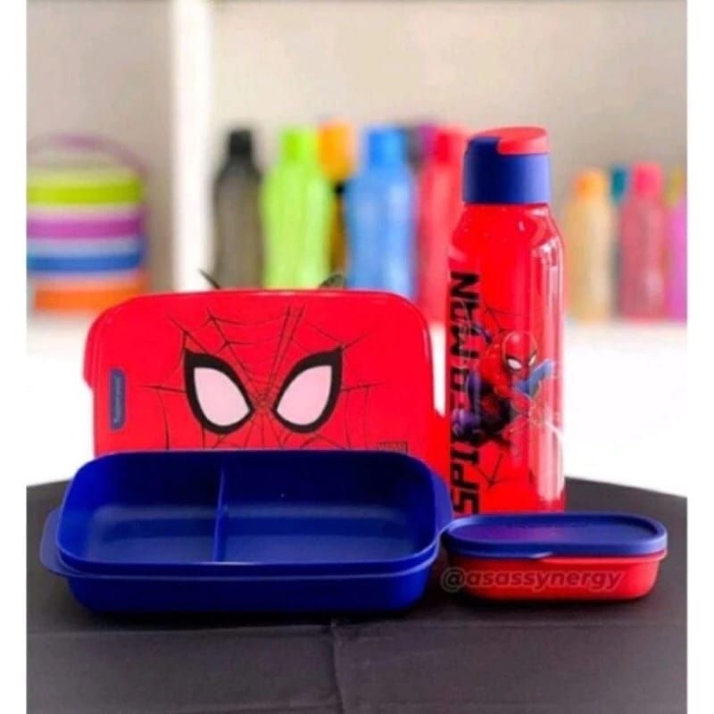 Spiderman Lunch Set Bekal Tupperware