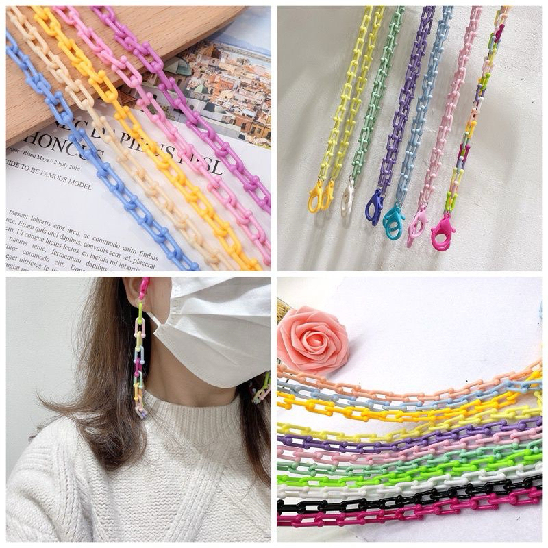 Kalung stap letter untuk Kalung masker  / kalung asesoris masker /  tali cantolan masker  /tali peng